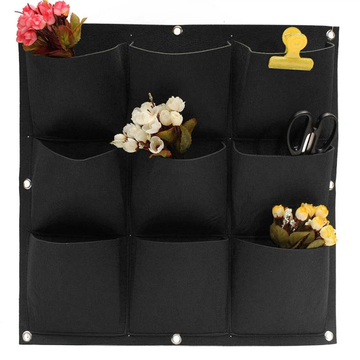 12 túi chậu trồng cây treo trang trí treo tường