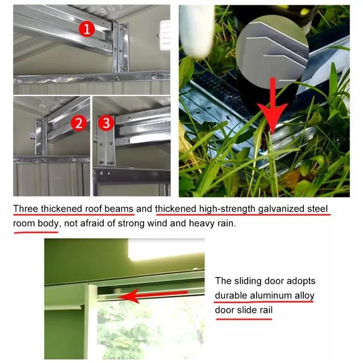 Galvanized Steel Backyard Tool Shed