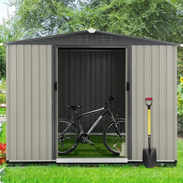 Nhà kho công cụ lưu trữ ngoài trời 8x6Ft